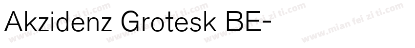 Akzidenz Grotesk BE字体转换